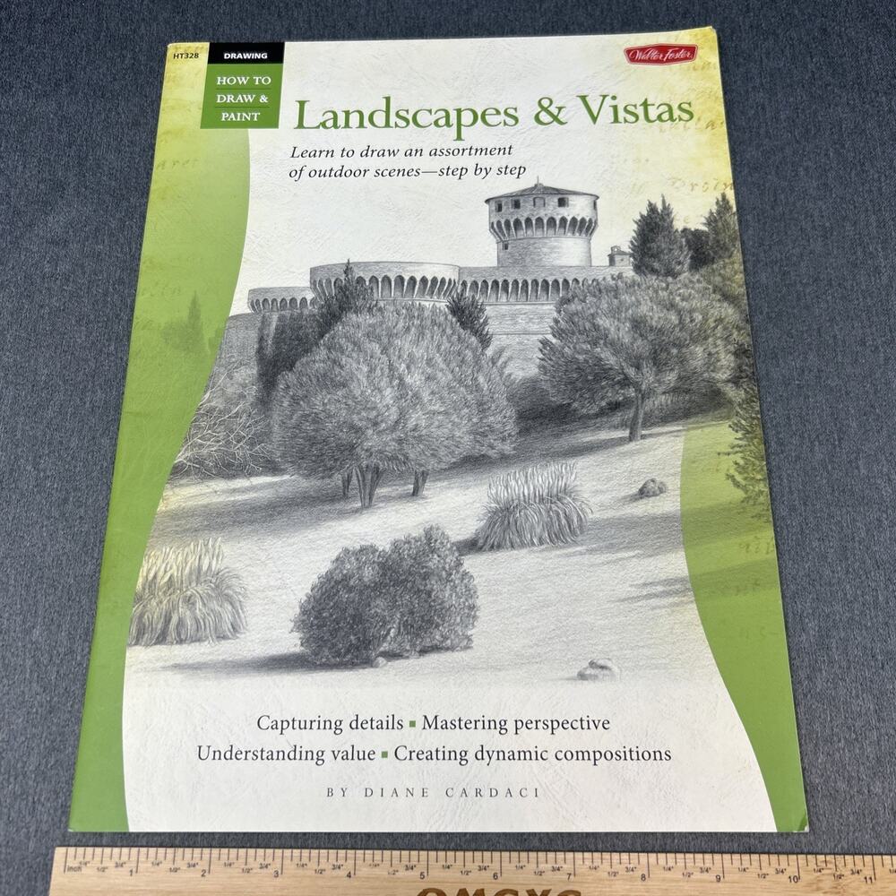 How to Draw Landscapes & Vistas Walter Foster Diane Cardaci Art Instruction Book